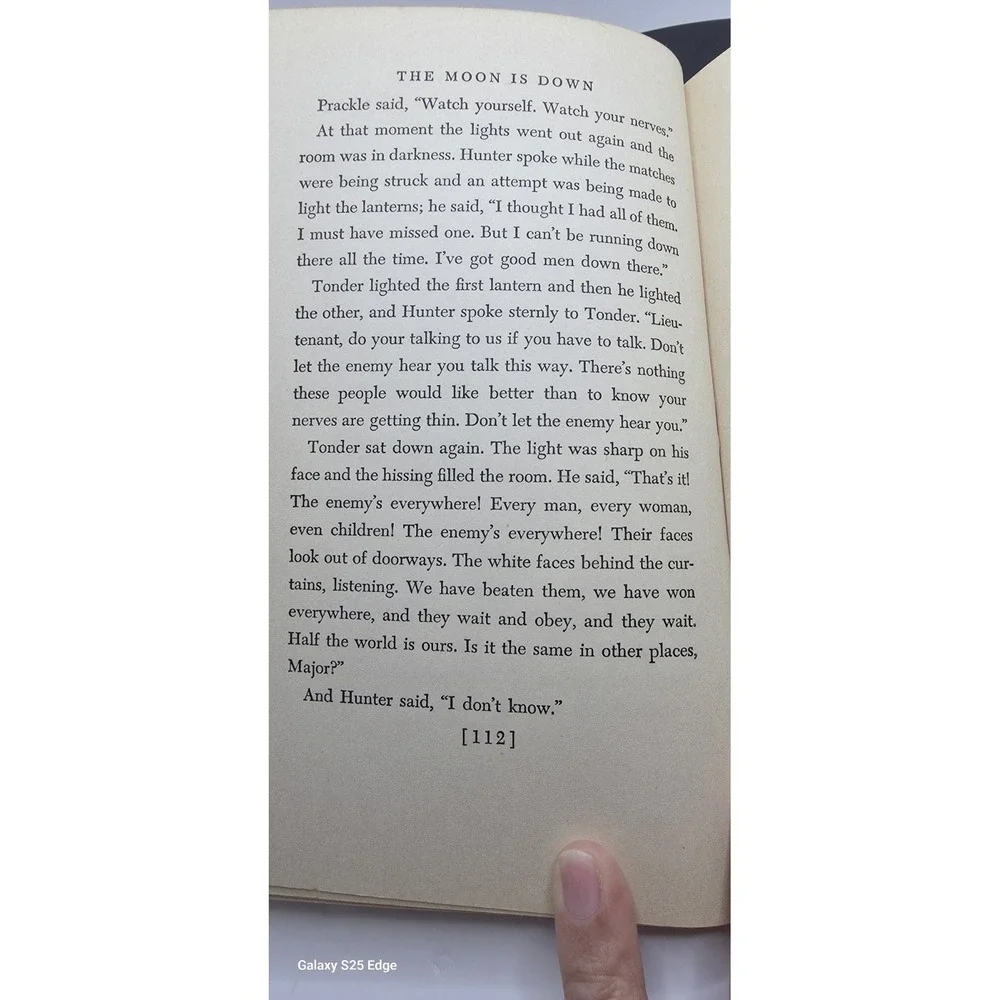 John Steinbeck The Moon Is Down 1st Edition 1942 Viking Press Dust Jacket Book